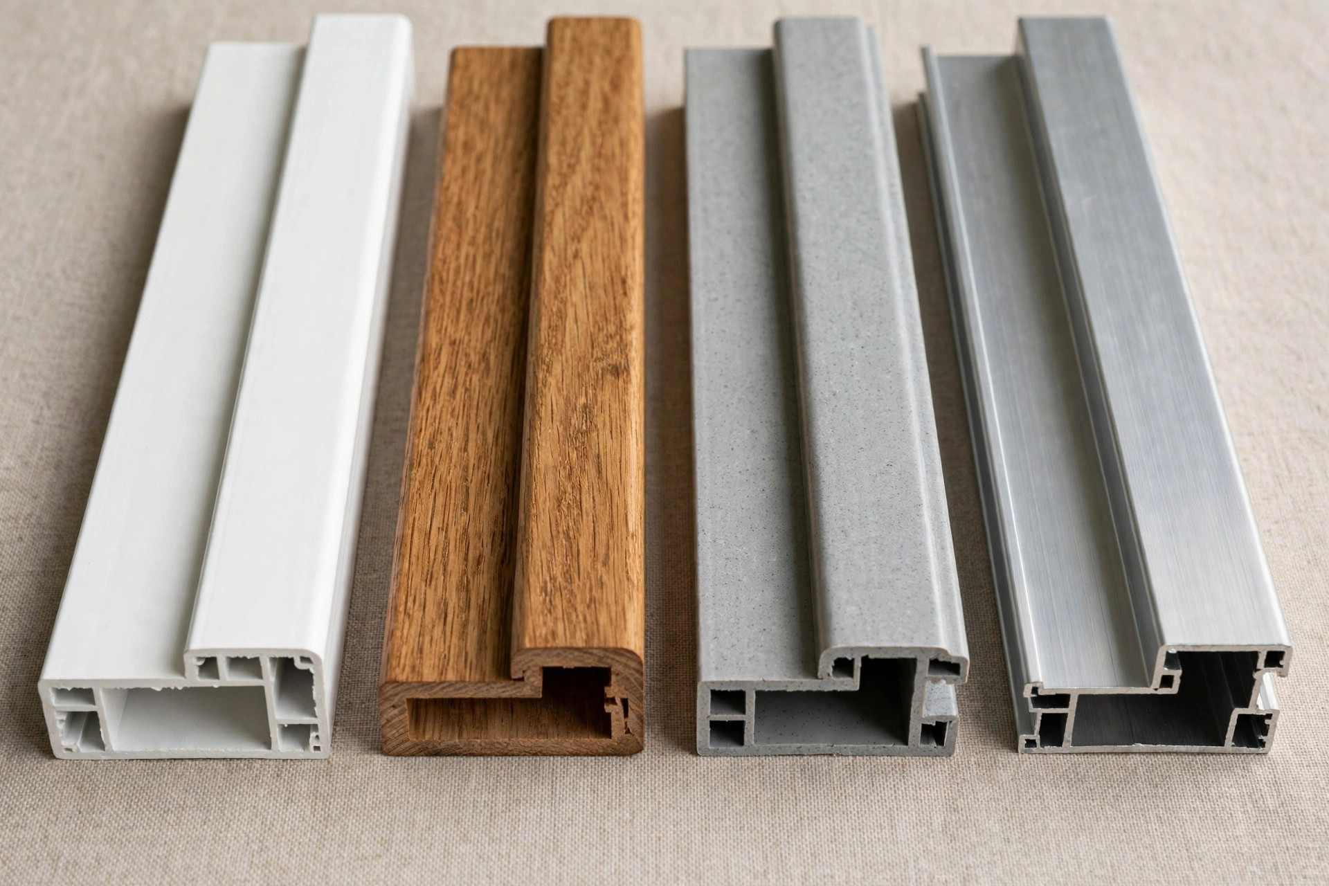 Comparison of vinyl, wood, fiberglass and aluminum window frame materials